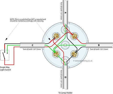 how to wire a lighting circuit junction box|lighting circuit using junction box.